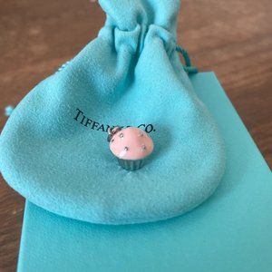 Vintage Pre-Loved Tiffany & Co Sterling Silver Pink Cupcake Charm